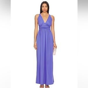 Susana Monaco Gathered Maxi Dress in Aster